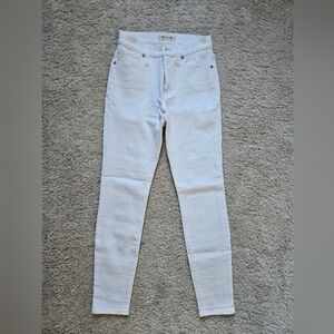 MOVING SALE Madewell 9" High-Rise Skinny White Jeans